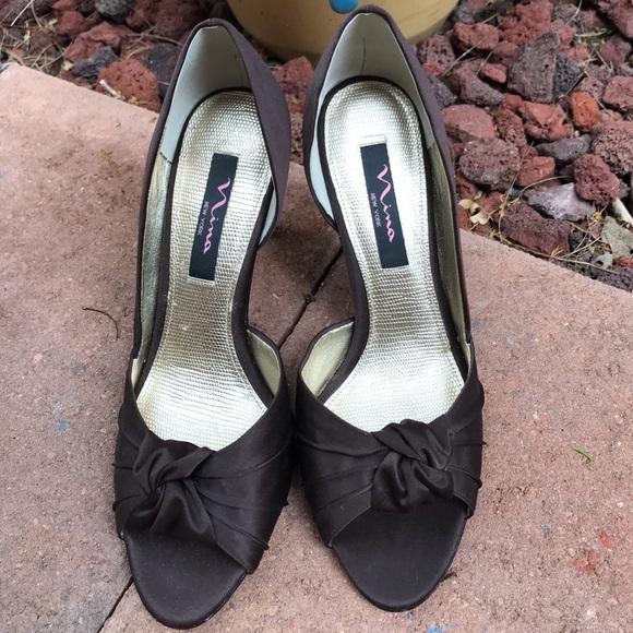 Nina Kyleen Satin Heels - Picture 1 of 8